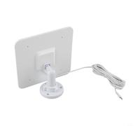 Chargeur de panneau solaire monocristallin 5 W compatible avec Ring Video Doorbell 4/3/2 et Battery Doorbell Plus, câble USB-C, réglage à 360° (blanc)
