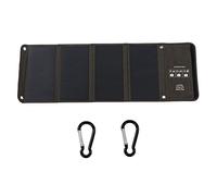 Chargeur de panneau solaire pliable 28 W Panneau de charge solaire léger et étanche portable avec 2 ports USB pour camping en plein air randonnée Polyester PET PVC