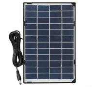 Chargeur de panneau solaire polycristallin 15 W 12 V avec interface Dc5521 pour feux de jardin, camping-cars, bateaux et signaux de circulation, design durable résistant aux intempéries