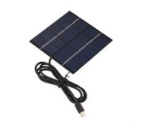 Chargeur de panneau solaire portable de 1,5 W avec sortie de type C, compact 10 x 10 cm pour téléphone portable, lumière de batterie pour le camping, la randonnée et les puissances