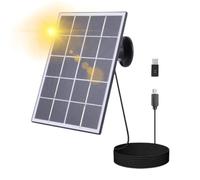 Chargeur de panneau solaire pour appareil photo, chargeur solaire 10 W - Panneau solaire étanche IP65 avec support de montage réglable à 360° pour lampes publicitaires, ventilateurs électriques