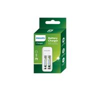 Philips Chargeur de piles avec 2 piles rechargeables AAA 700 mAh – Blanc