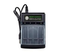 Chargeur de Piles AA 4 Baies,Chargeur de Piles AA AAA | de Batterie AAA, Chargeur de Batterie Domestique à Charge Rapide, de avec indicateur de alcaline