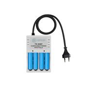 Chargeur de Piles Numérique AA et AAA 4 Canaux Prise 220V AC 130mA Gris