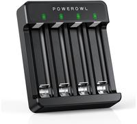 Chargeur De Piles Rechargeables Rapide,Pour Piles Rechargeables Ni-Mh Aa Aaa,Sans Adaptateur (Noir,Chargeurs De Piles)