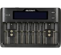 Chargeur de piles rondes VOLTCRAFT CC-8 Li-ion, LiFePO, NiMH, NiCd A, LR6 (AA), LR03 (AAA), LR8 (AAAA), 6LR61 (9 V), LR14 (C), sub-C, 10340, 14500, 16340,