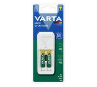 Chargeur de piles - VARTA - MINI CHARGER 2X 56703 - 2 piles AA et 2 AAA - Rechargeable - Blanc