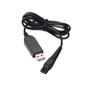 Chargeur De Rasoir Avec Câble De Chargement USB Et Adaptateur Secteur, Compatible Avec Les Rasoirs Électriques Philips HQ8505, HQ7120, HQ7140, HQ7160 Et 7240. Kit De Remplacement.
