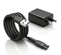 Chargeur de rasoir rapide 5 V compatible avec Philips Norelco OneBlade 360 QP, MG, Wet&Dry 2000 3000 5000 7000 9000 Series Razor Trimmer, cordon de charge USB fiable pour usage domestique quotidien et