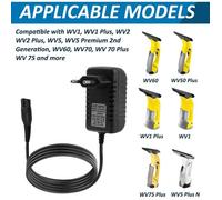 Chargeur de Remplacement 5.5V pour Karcher Vitre WV1, WV2, WV5, WV60, WV75, WV70, WV Classic, Plus, Chargeur