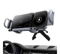 Chargeur De Support Automobile sans Fil, Support Téléphone Mobile Automatique, 15 W Double Bobine, Appareil De Recharge Rapide, Véhicule Berline, Camion, Porte-Smartphone Portable, Monture