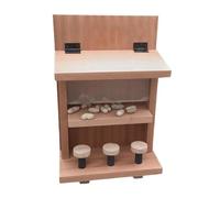 Chargeur de table pour écureuils,Chargeur de nourriture pour écureuils,Mangeoire à écureuils en bois Station d'alimentation en bois avec grande ouverture | Boîte robuste pour chalet p