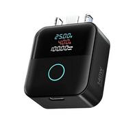 Chargeur de téléphone à arrêt automatique 140 W, chargeur de coupure de tension, adaptateur de tension physique, bloc de charge rapide USB-C pour téléphone, tablette (blanc)