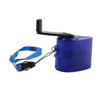 Chargeur de téléphone, chargeur portable à manivelle, chargeur de téléphone portable, chargeur de port USB, banque d'alimentation manuelle pour randonnée, camping, alimentation manuelle (bleu)