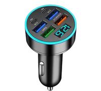 Chargeur de téléphone de Voiture - Adaptateur de Chargeur de voiure | Chargurs USB, Adaptateur de Charge Rapide 66 W, Bloc de chargur de Voiture à Affichage numérique, Ports de Charge pour téléphon