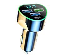 Chargeur De Téléphone De Voiture Usb Type C, Charge Super Rapide Dans La Voiture, Moniteur De Tension Led, Iphone, Samsung, Huawei, Oneplus, Vivo, Oppo-Black Car Charger