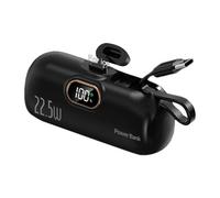 Chargeur de téléphone Portable, Banque d'alimentation de Batterie - Banque d'alimentation PD 22,5 W 5000 mah Mini Type C | Alimente Les banques avec Un câble intégré pour Les séries et la Plupart des