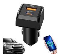 Chargeur de téléphone portable de voiture | chargeur de véhicule avec 2 ports USB C pour téléphone, adaptateur de charge de tablette, pour voyage automobile RV van téléphone portable machine F