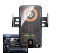 Chargeur de téléphone portable de voiture sans fil 15 W Charge rapide | Support de serrage automatique pour contrôle de la musique, streaming vidéo, voyages longue distance, vacances en famille