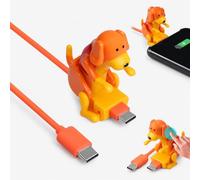 Chargeur de téléphone pour chien, chargeur de téléphone amusant pour chien, chargeur USB C, câble USB C pour chien errant portable, câble de charge USB, cadeau fantaisie pour bureau et maison