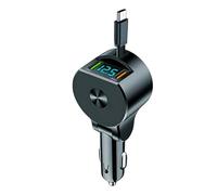 Chargeur de téléphone rétractable pour voiture, adaptateur télescopique à 3 ports - Adaptateur de charge de téléphone portable - Pour la conduite, les voyages quotidiens, les trajets d'affaires, le