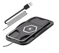 Chargeur de téléphone sans fil pour voiture, tapis de chargement plat sans fil, antidérapant, accessoires de téléphone portable pour conducteurs, berlines, camions, tableau de bord, bureau, maison