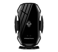 Chargeur de téléphone sans fil - Support de serrage automatique intelligent, puce de capteur de chaleur | Charge à induction rapide, configuration du tableau de bord de voiture, montage de bureau