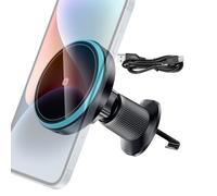 Chargeur de téléphone sans fil - Support magnétique - Charge rapide de 15 W - Support de téléphone portable pour voiture, camion, véhicule Sedan - Conduite sans contact