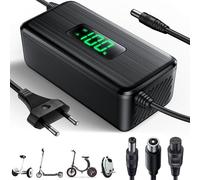 Chargeur de Trottinette Électrique 42V 2A, Indicateur LED,Câble de Recharge pour Hoverboard avec 4 Connecteurs, Compatible avec Batteries Lithium 36V N-inebot, Xiaomi & etc