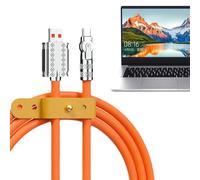 Chargeur de type C Charge rapide - Câble USB C flexible et durable 6 A 120 W, câble USB rotatif à 180°, cordons de charge durables, câble de charge universel flexible pour téléphone portable, école, j