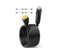 Chargeur de Voiture 12 V/24 V Vers Câble XT60 pour Station D'Alimentation, 14 AWG, 2 M (6,6 Pi), avec 4 Fusibles pour Delta 2, Bluetti EB55