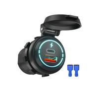 Chargeur de voiture 12V/24V QC3.0 avec housse de protection Black
