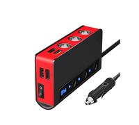 Chargeur de voiture 180W avec affichage numérique Black+Red
