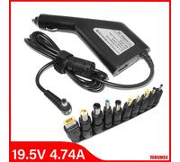 Chargeur de voiture 19V 4,74 a 90W,adaptateur d'alimentation universel pour ordinateur portable Lenovo Asus Acer Dell HP Samsung Toshiba avec 10 connecteurs