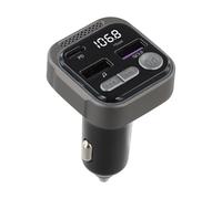Chargeur de voiture 22,5 W avec affichage numérique, charge rapide PD, double ports USB, support lecteur MP3 et appels mains libres pour iPhone 15/14/13, pour Samsung Galaxy, et la plupart des