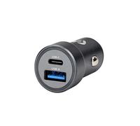 Nedis Chargeur de Voiture 48W avec Port USB-C / USB-A QC 3.0 PD 30W Gris foncé