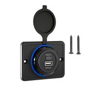 Chargeur de voiture - 8 x 6 cm - Chargeur de voiture USB avec alimentation | Chargeur de téléphone portable pour voiture | universel PD USB C Power Outlet QC3.0 Port | Chargeur rapide adaptateur de