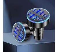 Chargeur de voiture à 10 ports USB C 6 x 4 cm ports métalliques y compris les téléphones mobiles. Ce chargeur fournit une détection de tension en temps réel conçu pour une utilisation durable avec une