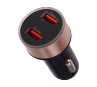Chargeur de voiture à 2 Ports USB 5V/3,1a, allume-cigare à Charge rapide 12V 24V, adapté à l'adaptateur secteur automatique(Golden)