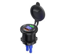 Chargeur De Voiture À Affichage Numérique EV Et Moto - PD+QC3.0 Charge Rapide | Chargeur De Voiture Pour Téléphone Portable Double USB De Type C | Chargeurr Rapide À Double Port - Accessoire Électroni