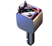 Chargeur de voiture à charge ultra-rapide télescopique 1 à 3 allume-cigares multifonction universel Huawei Android Apple