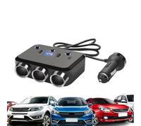 Chargeur de voiture à chargement 'adaptateur Auto-Stromrichter avec un chargeur triple voiture pour 12V-24V | Juge de puissance pratique plug-and-play 3100-MA pour les voyages sur la route, les