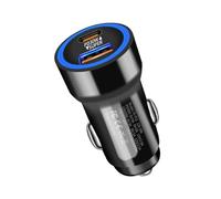 Chargeur de voiture à chargement rapide, Bloc de charge de chargement de chargement de voiture 2 Port Boîte à charge PD 30W Réglable | Chargeur à moteur pour la charge rapide des records de paris, des