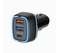 Chargeur de Voiture à Double Port avec Allume-Cigare, 2 USB2 et 1 USB-C 35 W