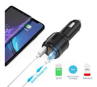 Chargeur de voiture à double port, émetteur Bluetooth 5.3 FM pour une diffusion audio fluide et une expérience de conduite en toute sécurité