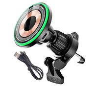 Chargeur de voiture à serrage automatique | Support de téléphone magnétique pour voiture - Rotation à 360 ° - Charge rapide sécurisée et stable - Support solide pour grille d'aération automatique