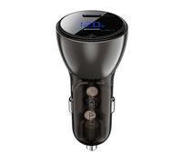 Chargeur de voiture Acefast B10 60W, USB-C + USB-C, avec écran (noir)