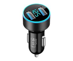 Chargeur de voiture - Adaptateur d'alimentation USB rapide, prise de charge à 2 ports | Chargeur de véhicule à grande vitesse pour tablettes GPS Dash Cam charge fiable conduite voyage voyages sur rout