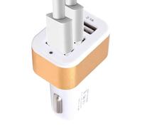 Chargeur de voiture, adaptateur de charge pour voiture avec 3 ports USB, 0,98 x 1,77 x 2,56 Inches Plug and Play Automotive & Interior Power Device, Tablet Charging Hub for Commute Travel Long Drives