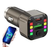 Chargeur de voiture - Adaptateur double port de type C, prise de charge du bloc d'alimentation, voyants de couleur LED | Chargeur USB rapide multi-appareils, pour téléphones, tablettes, ordinateurs po